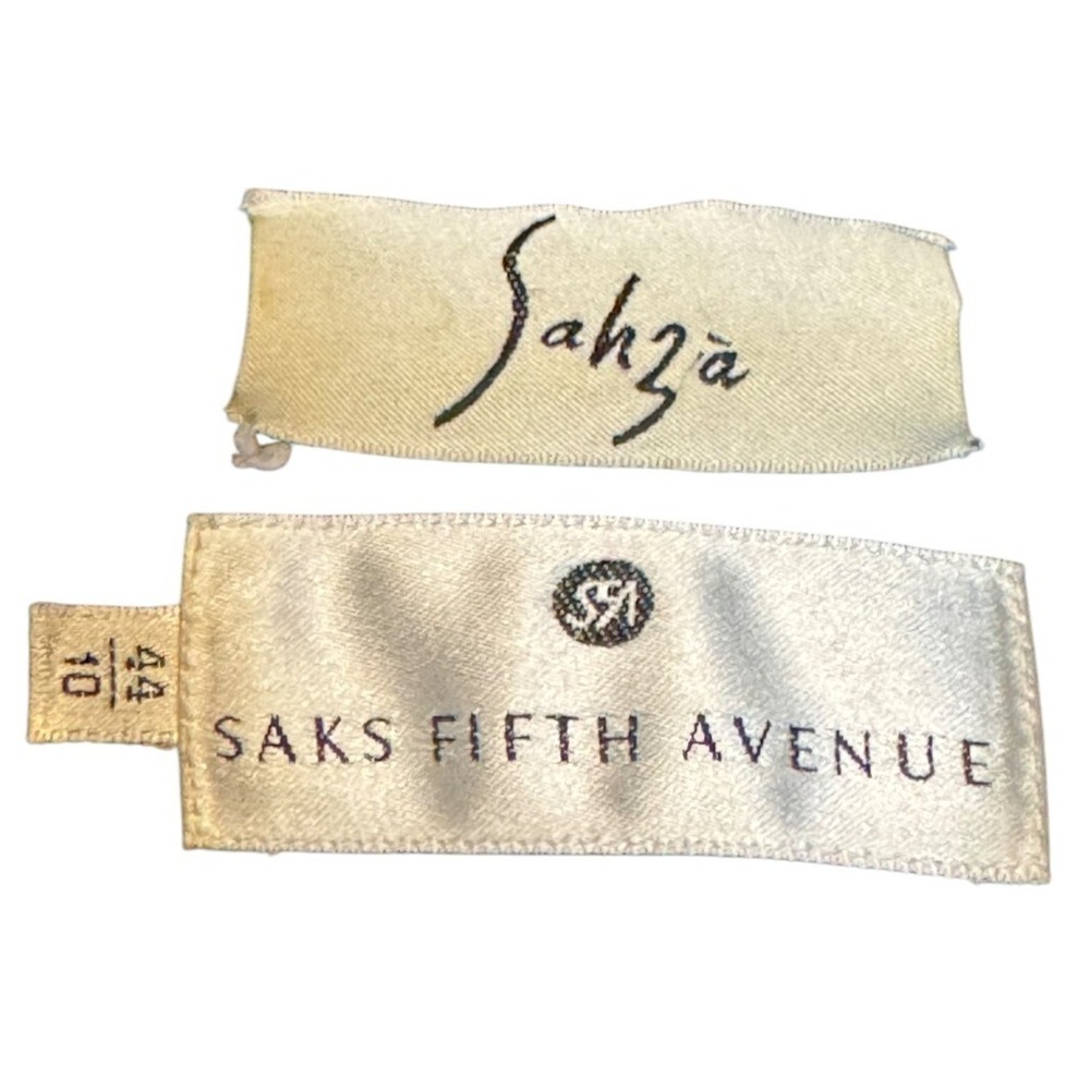 Saks Fifth Avenue X Sahza Women's Jacket Coat Vintage 100% Wool Navy 44/10 US - Picture 5 of 10